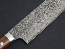 Load image into Gallery viewer, TAKESHI SAJI R2 DAMASCUS BLACK FINISHED NAKIRI IRONWOOD HANDLE WITH WOODEN BOX
