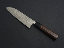 Load image into Gallery viewer, KAMOTOU SG2 DAMASCUS KUROZOME SANTOKU 180MM WENGE HANDLE
