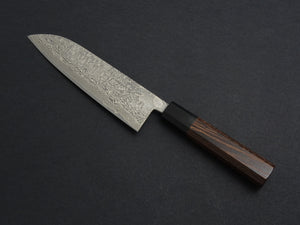 KAMOTOU SG2 DAMASCUS KUROZOME SANTOKU 180MM WENGE HANDLE