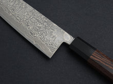 Load image into Gallery viewer, KAMOTOU SG2 DAMASCUS KUROZOME SANTOKU 180MM WENGE HANDLE
