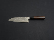 Load image into Gallery viewer, KAMOTOU SG2 DAMASCUS KUROZOME SANTOKU 180MM WENGE HANDLE
