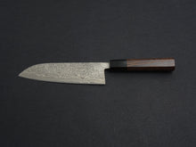 Load image into Gallery viewer, KAMOTOU SG2 DAMASCUS KUROZOME SANTOKU 180MM WENGE HANDLE
