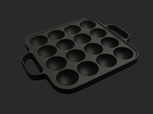 OIGEN CAST IRON 16 HOLES TAKOYAKI PAN