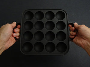 OIGEN CAST IRON 16 HOLES TAKOYAKI PAN