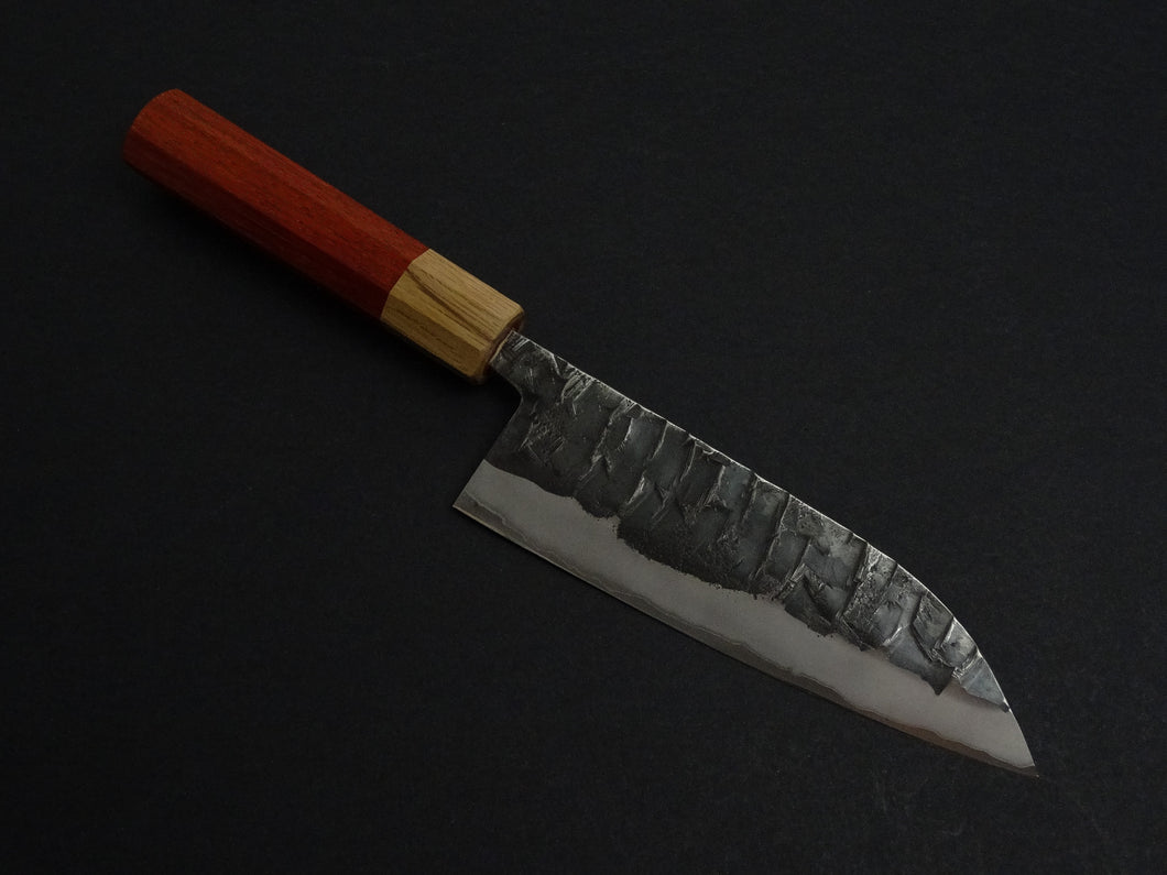 KAWAMURA KUSABI MIGAKI SANTOKU 160MM OCTAGONAL PADAUK WOOD HANDLE