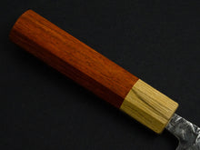 Load image into Gallery viewer, KAWAMURA KUSABI MIGAKI SANTOKU 160MM OCTAGONAL PADAUK WOOD HANDLE
