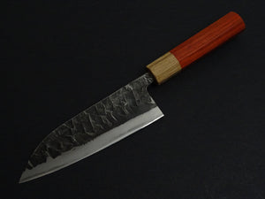 KAWAMURA KUSABI MIGAKI SANTOKU 160MM OCTAGONAL PADAUK WOOD HANDLE