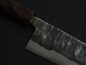 KAWAMURA KUSABI MIGAKI SANTOKU 160MM NAGURI CURVED WENGE WOOD HANDLE