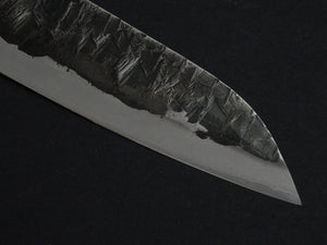 KAWAMURA KUSABI MIGAKI SANTOKU 160MM NAGURI CURVED WENGE WOOD HANDLE