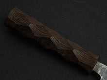 Load image into Gallery viewer, KAWAMURA KUSABI MIGAKI SANTOKU 160MM NAGURI CURVED WENGE WOOD HANDLE
