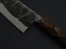 Load image into Gallery viewer, KAWAMURA KUSABI MIGAKI SANTOKU 160MM NAGURI CURVED WENGE WOOD HANDLE
