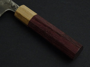 KAWAMURA KUSABI MIGAKI SANTOKU 160MM OCTAGONAL PADAUK WOOD HANDLE