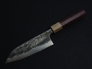 KAWAMURA KUSABI MIGAKI SANTOKU 160MM OCTAGONAL PADAUK WOOD HANDLE