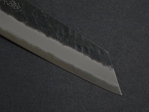 OUL AOGAMI SUPER KUROUCHI NASHIJI STAINLESS CLAD BUNKA 175MM BLACK OAK HANDLE