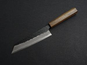 OUL AOGAMI SUPER KUROUCHI NASHIJI STAINLESS CLAD BUNKA 175MM BLACK OAK HANDLE