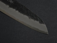 Load image into Gallery viewer, OUL AOGAMI SUPER KUROUCHI NASHIJI STAINLESS CLAD SANTOKU 170MM BLACK OAK HANDLE
