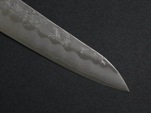 OUL GINSAN NASHIJI GYUTO 210MM OCTAGONAL BURNT OAKWOOD HANDLE