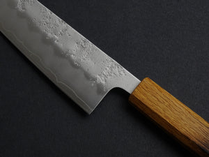 OUL GINSAN NASHIJI GYUTO 210MM OCTAGONAL BURNT OAKWOOD HANDLE