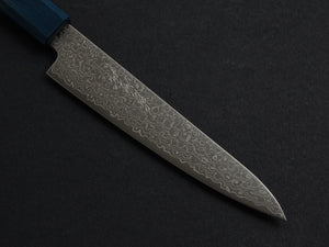 KICHIJI ZAD AUS-10 45 LAYER DAMASCUS PETTY 150MM OCTAGONAL AKATSUKI (BURNT & DYED)  HANDLE