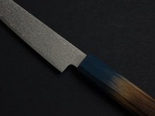 Load image into Gallery viewer, KICHIJI ZAD AUS-10 45 LAYER DAMASCUS PETTY 150MM OCTAGONAL AKATSUKI (BURNT &amp; DYED)  HANDLE
