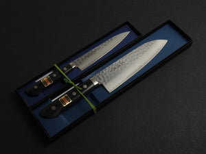 MASAZUMI VG-1 GOLD HAMMERED SANTOKU 165MM & PETTY 135MM SET of 2 KNIFE