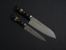 Load image into Gallery viewer, MASAZUMI VG-1 GOLD HAMMERED SANTOKU 165MM &amp; PETTY 135MM SET of 2 KNIFE
