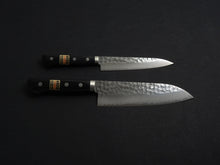 Load image into Gallery viewer, MASAZUMI VG-1 GOLD HAMMERED SANTOKU 165MM &amp; PETTY 135MM SET of 2 KNIFE
