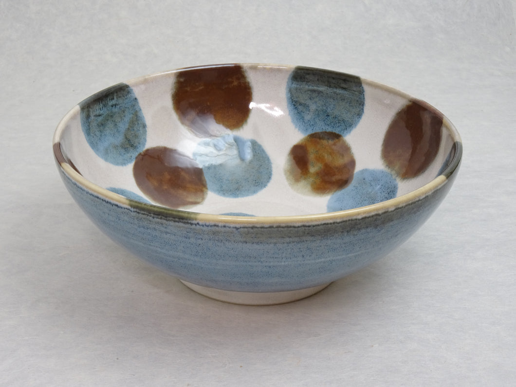 BRUSH BLUE RAMEN BOWL DOT