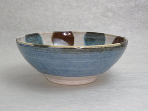 BRUSH BLUE RAMEN BOWL DOT