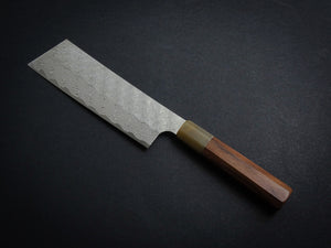 NIGARA SG STRIX CORE, TSUCHIME DAMASCUS CLAD NAKIRI 180MM ROSEWOOD OCTAGONAL HANDLE