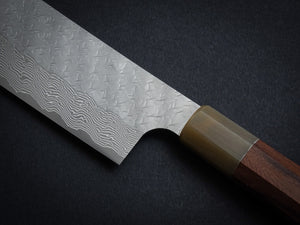 NIGARA SG STRIX CORE, TSUCHIME DAMASCUS CLAD NAKIRI 180MM ROSEWOOD OCTAGONAL HANDLE