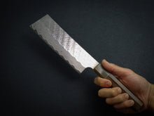 Load image into Gallery viewer, NIGARA SG STRIX CORE, TSUCHIME DAMASCUS CLAD NAKIRI 180MM ROSEWOOD OCTAGONAL HANDLE
