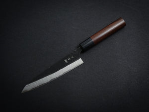 KATSUSHIGE ANRYU SHIROGAMI-2 KUROUCHI DAMASCUS PETTY 150MM ROSE WOOD HANDLE