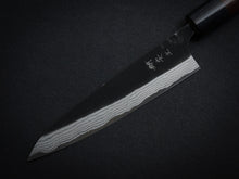 Load image into Gallery viewer, KATSUSHIGE ANRYU SHIROGAMI-2 KUROUCHI DAMASCUS PETTY 150MM ROSE WOOD HANDLE
