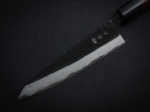 KATSUSHIGE ANRYU SHIROGAMI-2 KUROUCHI DAMASCUS PETTY 150MM ROSE WOOD HANDLE