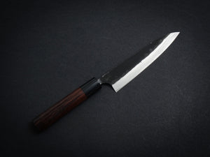 KATSUSHIGE ANRYU SHIROGAMI-2 KUROUCHI DAMASCUS PETTY 150MM ROSE WOOD HANDLE