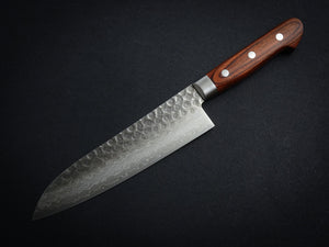 KICHIJI VG-10 33 LAYER HAMMERED DAMASCUS SANTOKU KNIFE 180MM