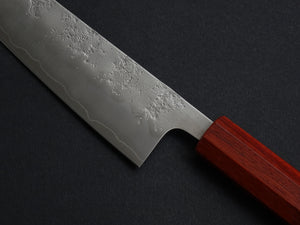 OUL GINSAN NASHIJI GYUTO 210MM OCTAGONAL PADAUK WOOD HANDLE