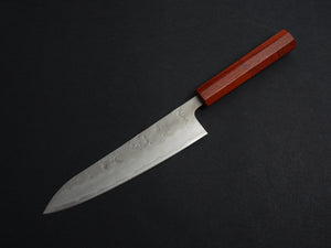 OUL GINSAN NASHIJI GYUTO 210MM OCTAGONAL PADAUK WOOD HANDLE