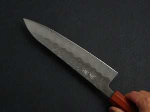 OUL GINSAN NASHIJI GYUTO 210MM OCTAGONAL PADAUK WOOD HANDLE