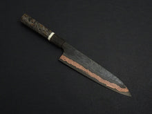 Load image into Gallery viewer, HATSUKOKORO YOROKOBI SLD RAINBOW DAMASCUS KUROUCHI GYUTO 210MM BIRCH STABILIZED HANDLE
