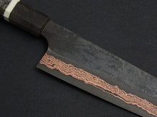 Load image into Gallery viewer, HATSUKOKORO YOROKOBI SLD RAINBOW DAMASCUS KUROUCHI GYUTO 210MM BIRCH STABILIZED HANDLE
