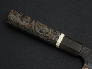 HATSUKOKORO YOROKOBI SLD RAINBOW DAMASCUS KUROUCHI GYUTO 210MM BIRCH STABILIZED HANDLE