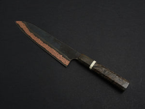 HATSUKOKORO YOROKOBI SLD RAINBOW DAMASCUS KUROUCHI GYUTO 210MM BIRCH STABILIZED HANDLE