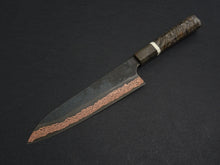 Load image into Gallery viewer, HATSUKOKORO YOROKOBI SLD RAINBOW DAMASCUS KUROUCHI GYUTO 210MM BIRCH STABILIZED HANDLE
