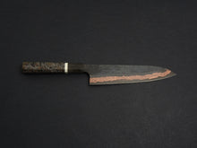 Load image into Gallery viewer, HATSUKOKORO YOROKOBI SLD RAINBOW DAMASCUS KUROUCHI GYUTO 210MM BIRCH STABILIZED HANDLE
