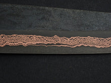 Load image into Gallery viewer, HATSUKOKORO YOROKOBI SLD RAINBOW DAMASCUS KUROUCHI GYUTO 210MM BIRCH STABILIZED HANDLE
