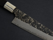 Load image into Gallery viewer, HATSUKOKORO SLD KUROUCHI BLAST GYUTO 210MM WHITE BUFFALO EBONY HANDLE
