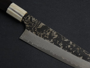 HATSUKOKORO SLD KUROUCHI BLAST GYUTO 210MM WHITE BUFFALO EBONY HANDLE