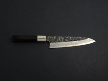 Load image into Gallery viewer, HATSUKOKORO SLD KUROUCHI BLAST GYUTO 210MM WHITE BUFFALO EBONY HANDLE
